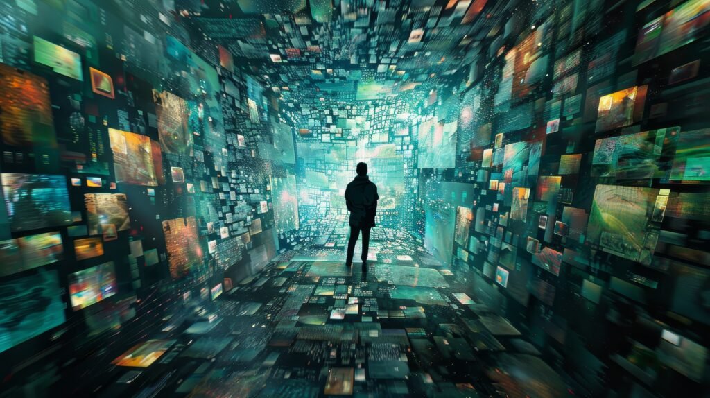 Sruffer DB The Future of Modern Data Management person suffering from technology addiction cybersicknessSruffer DB (SurrealDB): The Future of Modern Data Management